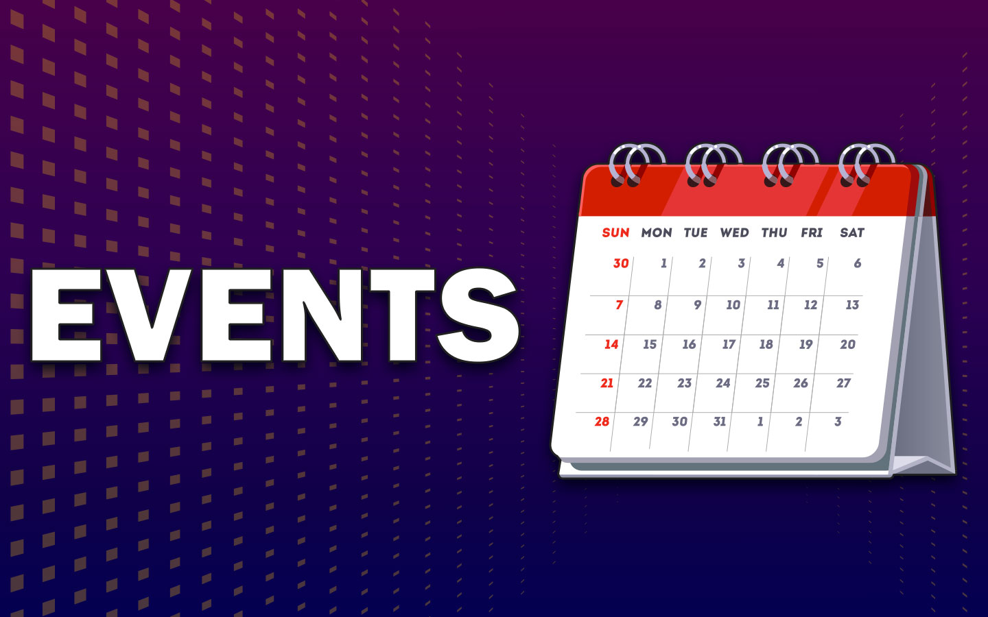 Calendar events graphic