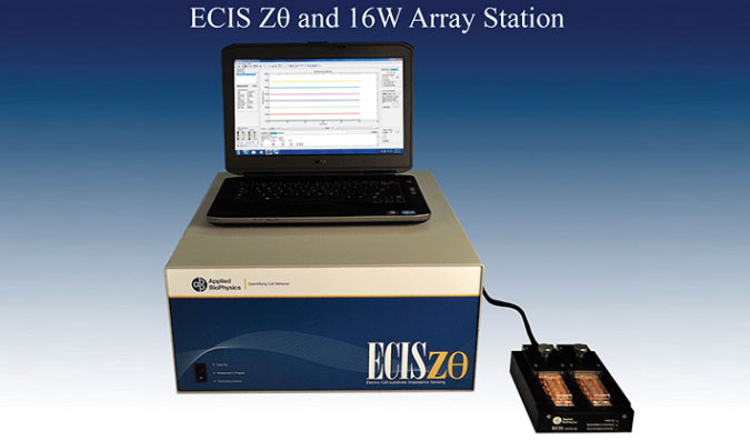 Electric Cell-substrate Impedance Sensing system from Applied Biophysics, Inc.
