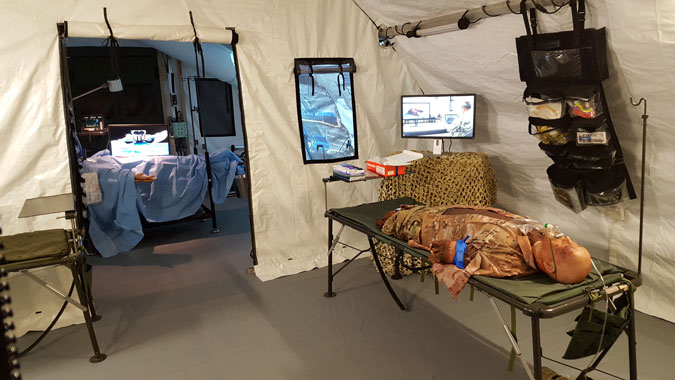 Inside TATRC’s new Medical Modeling, Simulation & Visualization Environment. 