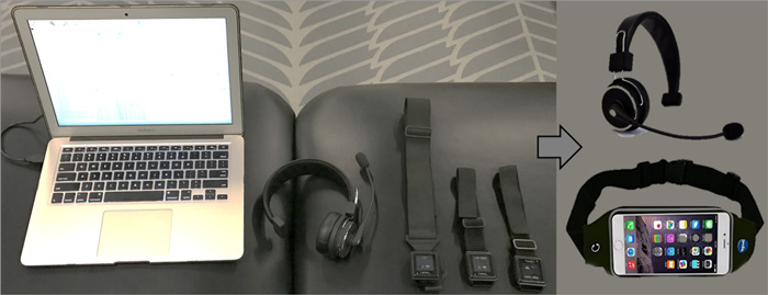 The assessment tool consists of a wearable IMU system, wireless headset and automated Dual-Task protocol. The desired end state is to package the assessment into universally available smart phone based application.