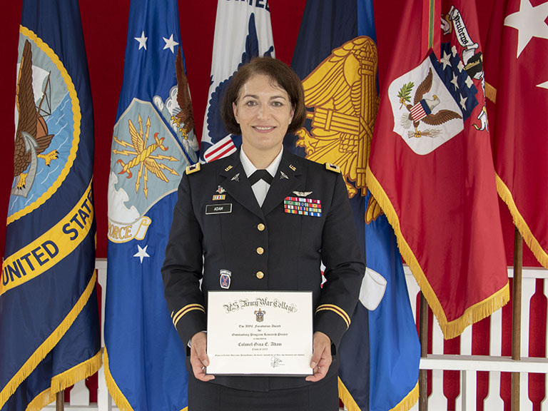 Photo of COL Gina E. Adam, Director, TATRC 