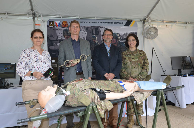 Key staff representing our organization at this year’s Pentagon Lab Day! From left: Ms. Samantha Hornby (BHSAI), Mr. Nate Fisher (MISL), Mr. Geoff Miller (MMSV), and then-Director COL Gina Adam.
