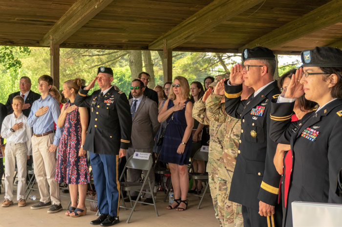 More than 80 were in attendance for the ceremony, including USAMRDC Leadership and other notable military personnel.
