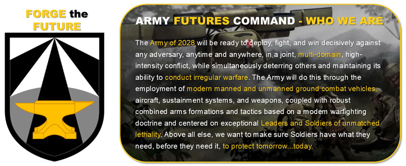 Army Future Command Who we are Graphic.