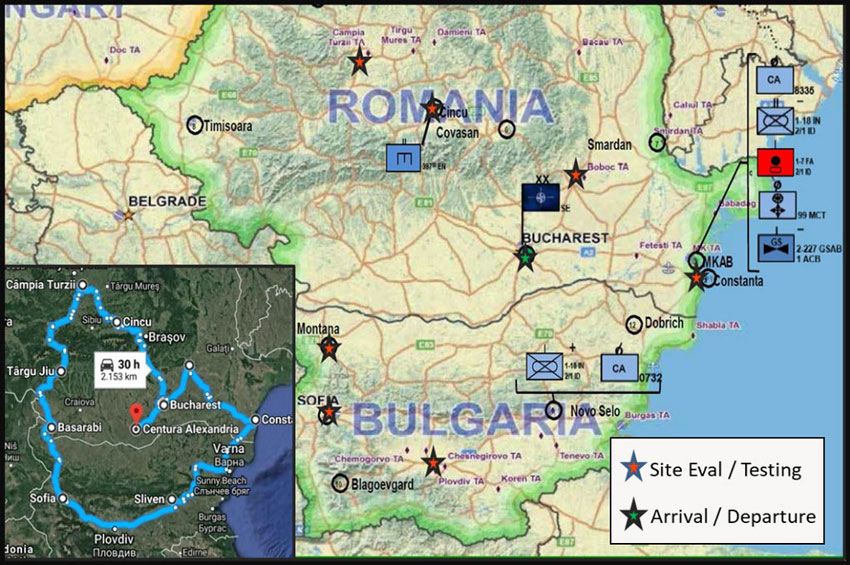 OCONUS Testing site in Bulgaria and Romania.