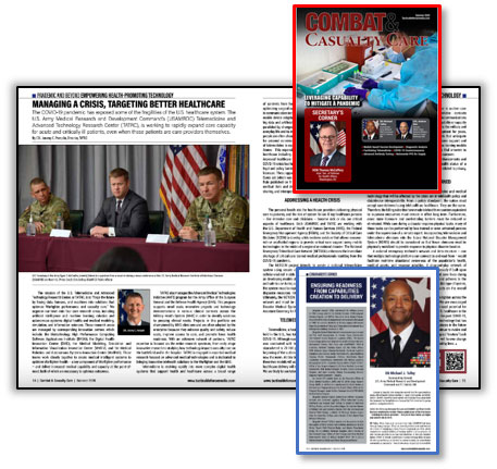 Screenshot of Summer 2020 issue of Combat & Casualty Care Magazine