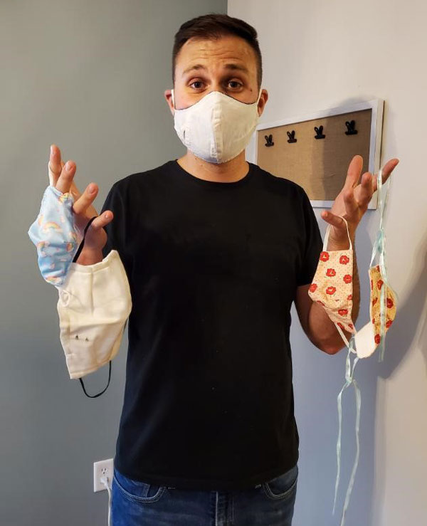 Mr. Brandon Grimes and family donated masks to folks in need around their hometown.