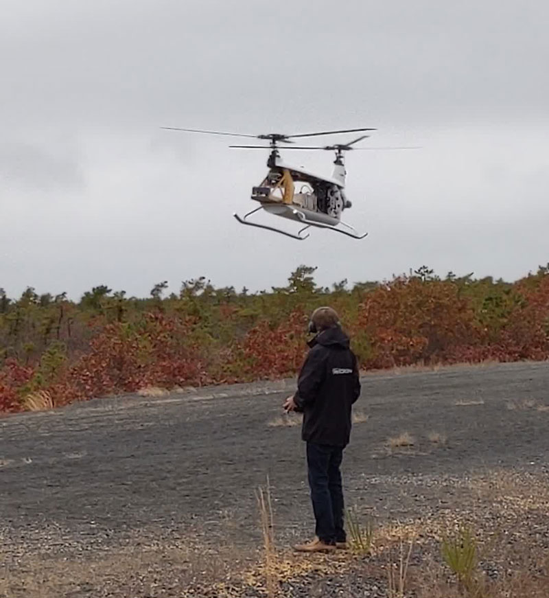 DP-14’s “maiden-flight” event performed without the exterior skins of the aircraft to prove out mechanical performance and system stability during a manually controlled flight.