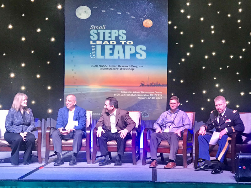 TATRC Deputy Director, LTC(P) Justin Stewart, participated in an inter-agency panel at the 2020 NASA HRP Investigators’ Workshop that examined NASA and Army medicine parallels.