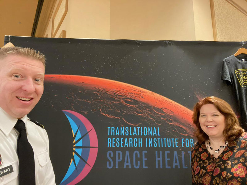 LTC(P) Stewart and mHIIC Lab Lead, Ms. Jeanette Little, represented TATRC at the NASA conference in Galveston, TX.