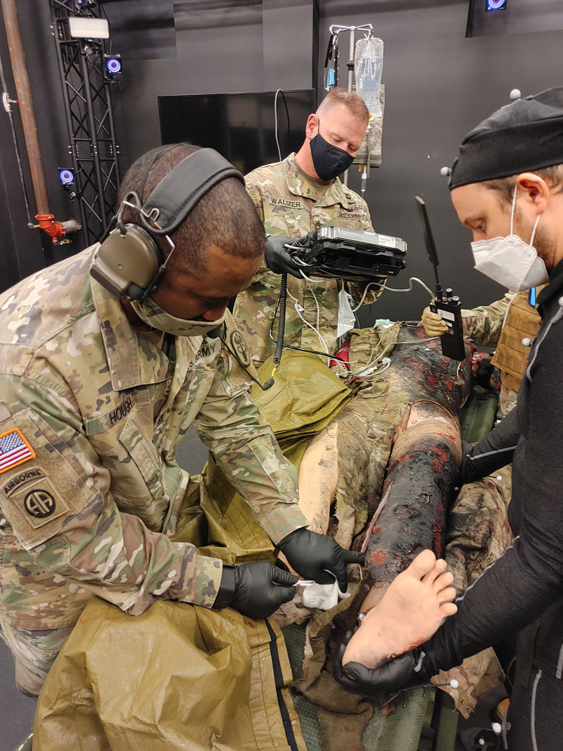 During the visit, CSM Hough impressed all with his surgical skills during a simulated escharotomy.