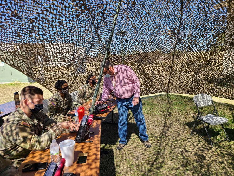 Mr. Larry Markins was on-hand to help successfully connect front line personnel with remote surgeons.