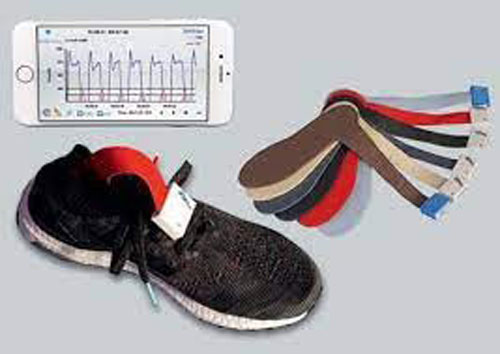 Figure 2: Loadsol® Insole with iPhone and Shoe 