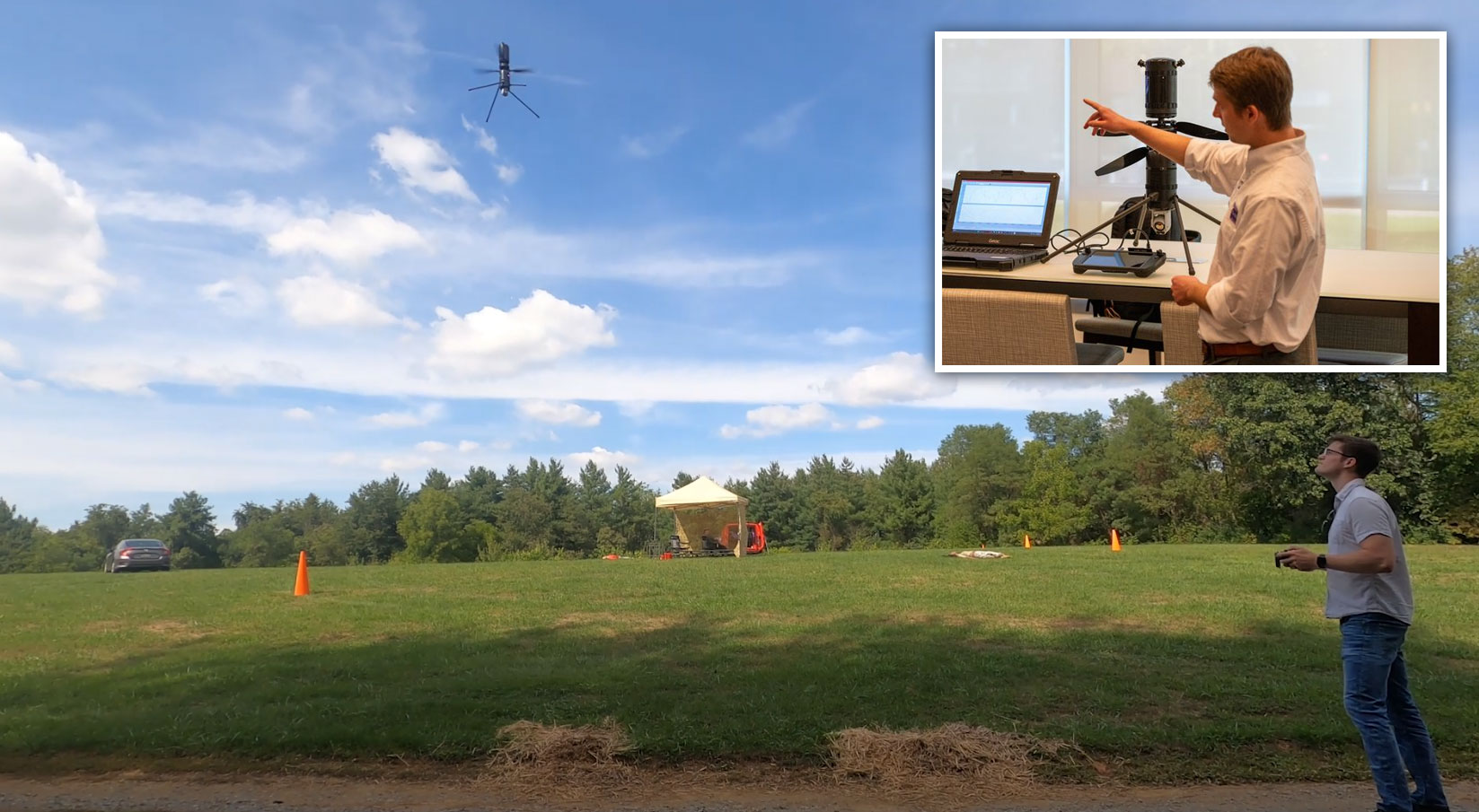 Unmanned Aerial System (UAS) was used to collect data during a demonstration at the DARPA Triage Challenge. 