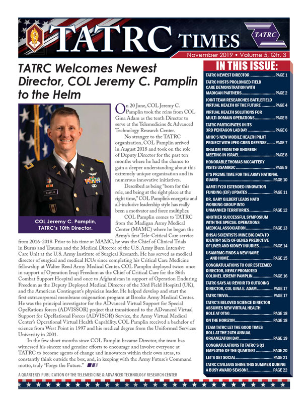 TATRC Times FY20 Quarter 3 Cover Graphic