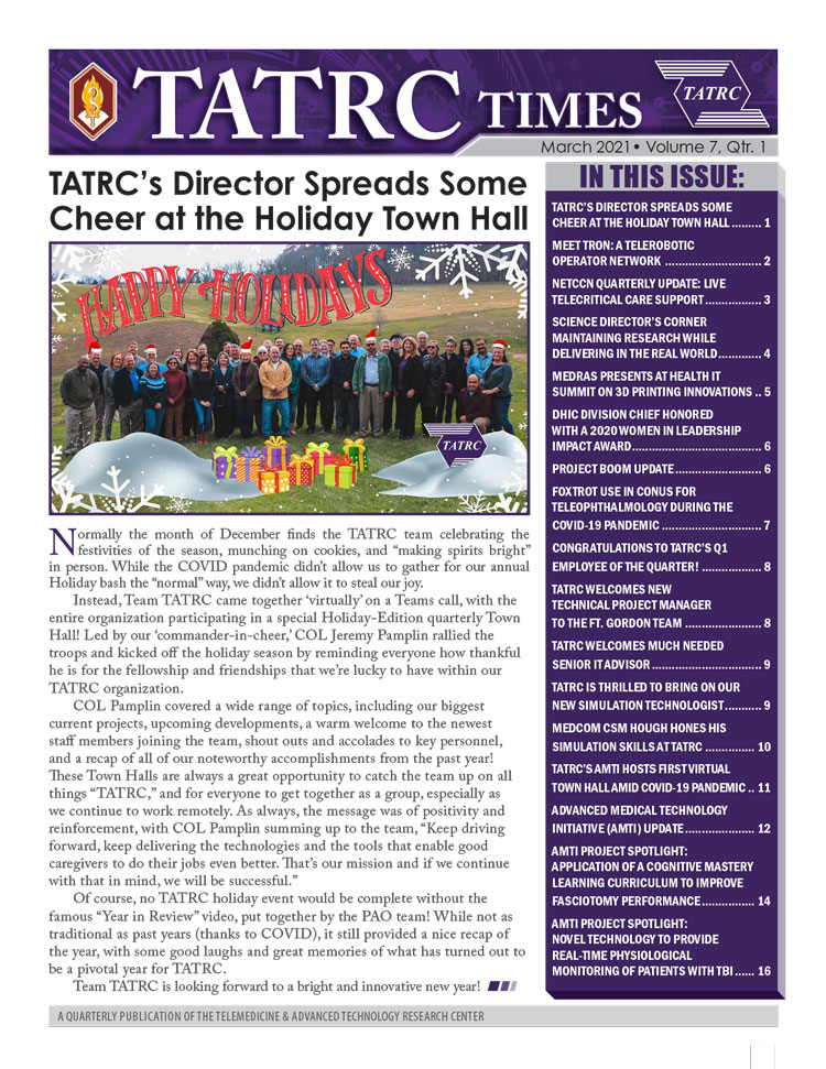 TATRC Times FYXX Quarter 1 Cover Graphic