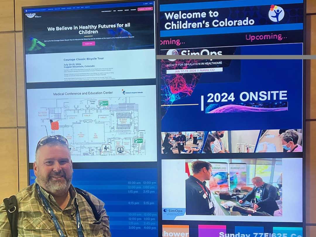Photo of TATRC's Simulation Specialist at SimOps Conference