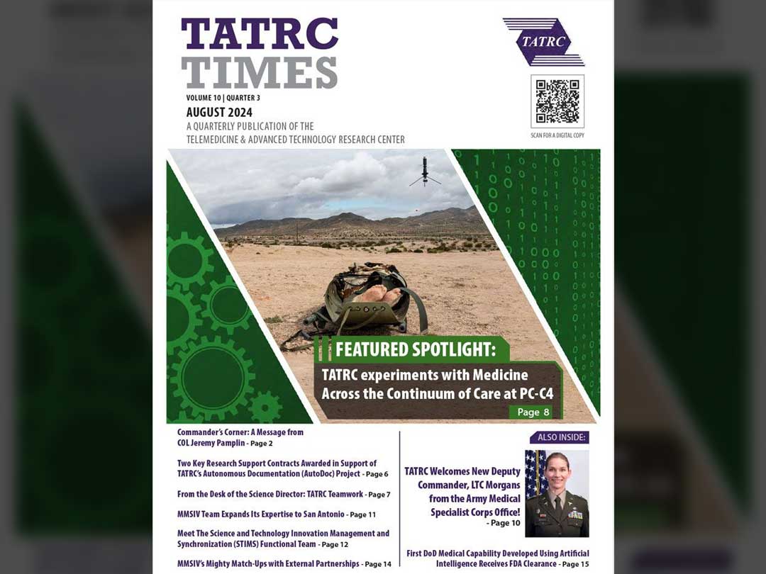 photo of the front cover of the TATRC Times Newsletter