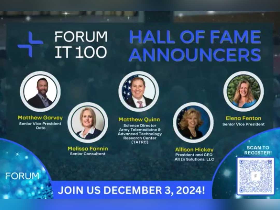 Graphic of the Annual FORUM IT100 Hall of Fame and 2024 Award Ceremony